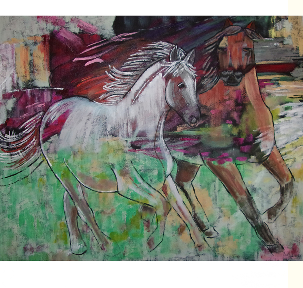 Original Horse Painting Wall Art Abstract Realism